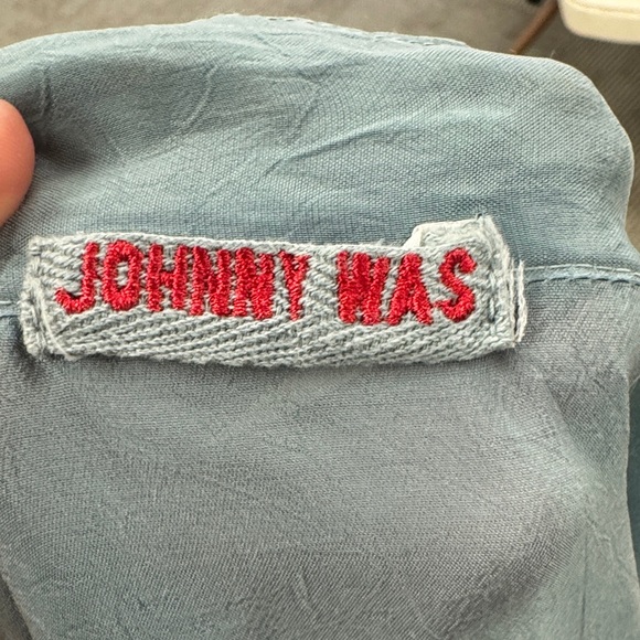 Johnny Was Summer Embroidered Light Blue Long Kimono, One Size - Picture 3 of 8